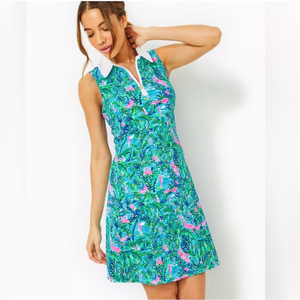 NWT LILLY PULITZER Luxletic Silvia Quarter-Zip Dress